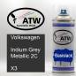 Preview: Volkswagen, Indium Grey Metallic 2C, X3: 400ml Sprühdose, von ATW Autoteile West.